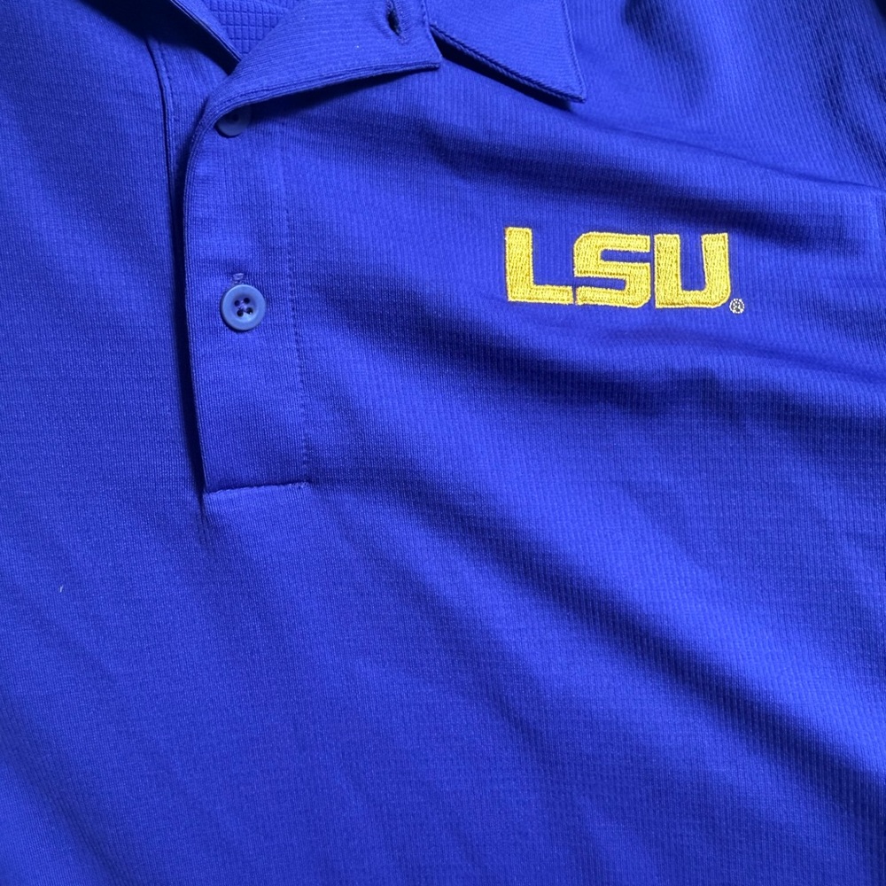Nike Men's Purple and Gold Polo Shirt - Picture 4 of 6